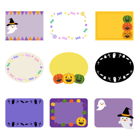 Halloween decorative frame setのイラスト素材