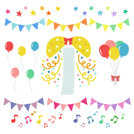 Set of party elementのイラスト素材
