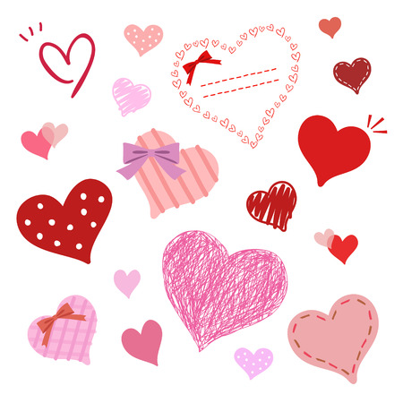 Set of Valentine's Day heartのイラスト素材