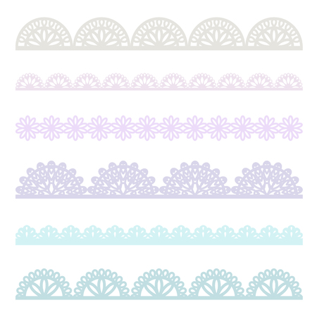 Set of lace bordersのイラスト素材