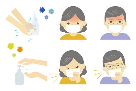 Infectious disease and prevent infectionsのイラスト素材