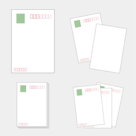 Sample image of Japanese official postcardのイラスト素材