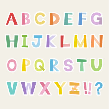 Set of colorful alphabetのイラスト素材
