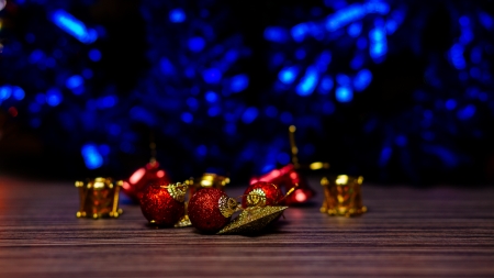 Christmas background with decoration details. Shallow depth of fieldの写真素材