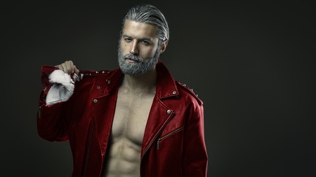 Tough santa clausの写真素材