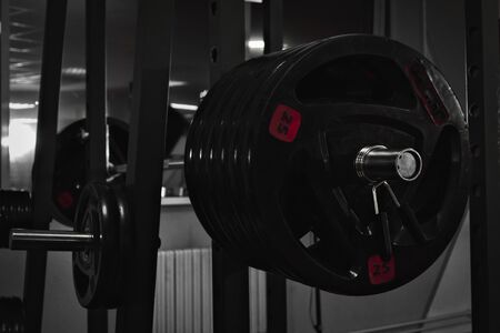 Heavy barbell with 320kgの写真素材
