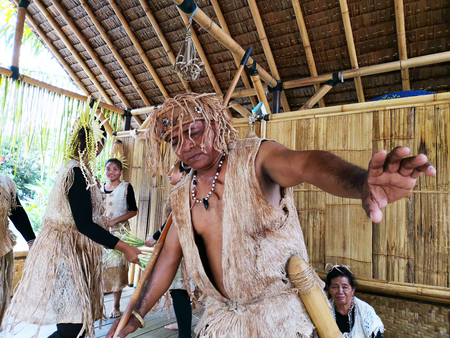 Indigenous tribe performing Sewang danceの写真素材