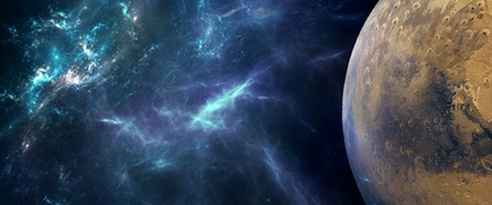 Planets and galaxies, science fiction wallpaper. Beauty of deep space. Billions of galaxies in the...