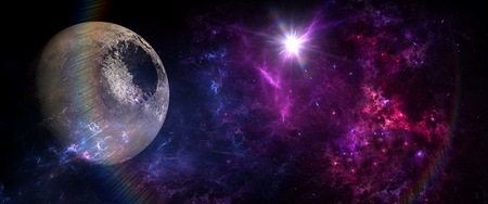 Planets and galaxies, science fiction wallpaper. Beauty of deep space. Billions of galaxies in the universe Cosmic art backgroundの写真素材