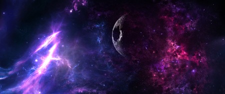 Planets and galaxies, science fiction wallpaper. Beauty of deep space. Billions of galaxies in the universe Cosmic art backgroundの写真素材