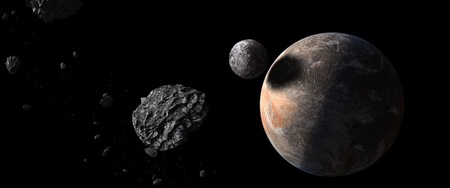 Planets and galaxies, science fiction wallpaper. Beauty of deep space. Billions of galaxies in the...
