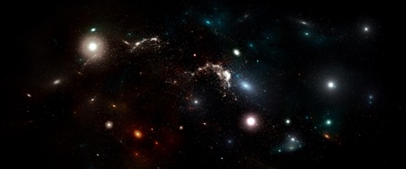 Planets and galaxies, science fiction wallpaper. Beauty of deep space. Billions of galaxies in the universe Cosmic art backgroundの写真素材