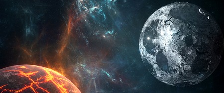 Planets and galaxies, science fiction wallpaper. Beauty of deep space. Billions of galaxies in the universe Cosmic art backgroundの写真素材