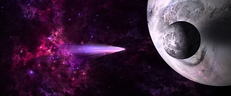 Planets and galaxies, science fiction wallpaper. Beauty of deep space. Billions of galaxies in the universe Cosmic art backgroundの写真素材