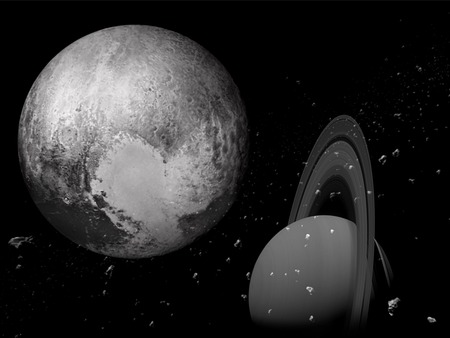 Planets and galaxies, science fiction wallpaper. Beauty of deep space. Billions of galaxies in the...