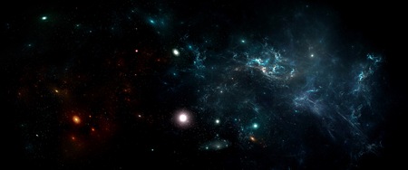 Planets and galaxies, science fiction wallpaper. Beauty of deep space. Billions of galaxies in the...
