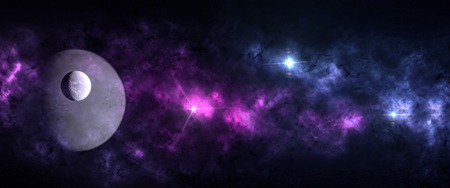 Planets and galaxies, science fiction wallpaper. Beauty of deep space. Billions of galaxies in the universe Cosmic art backgroundの写真素材