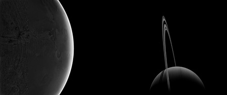 Planets and galaxies, science fiction wallpaper. Beauty of deep space. Billions of galaxies in the universe Cosmic art backgroundの写真素材