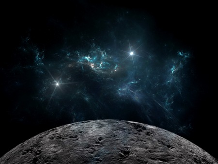 Planets and galaxy, science fiction wallpaper. Beauty of deep space. Billions of galaxy in the...