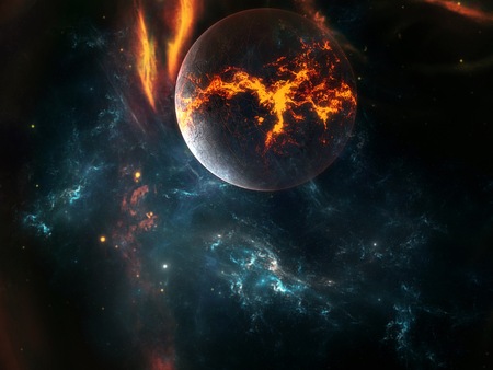 Planets and galaxy, science fiction wallpaper. Beauty of deep space. Billions of galaxy in the universe Cosmic art backgroundの写真素材