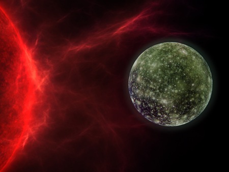 Planets and galaxy, science fiction wallpaper. Beauty of deep space. Billions of galaxy in the universe Cosmic art backgroundの写真素材