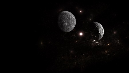 Planets and galaxy, science fiction wallpaper. Beauty of deep space. Billions of galaxy in the...