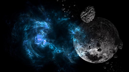 Planets and galaxy, science fiction wallpaper. Beauty of deep space. Billions of galaxy in the...