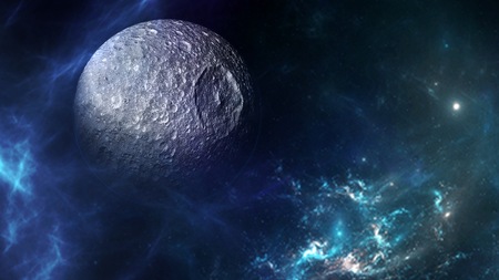 Planets and galaxy, science fiction wallpaper. Beauty of deep space. Billions of galaxy in the...