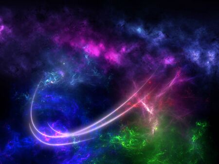 Galaxy a system of millions or billions of stars, together with gas and dust, held together by gravitational attraction.の写真素材