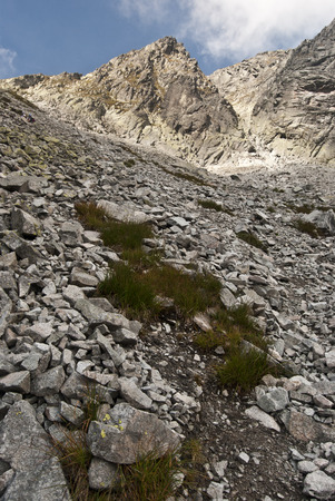 in Mala Velka Zmrzla dolina valley in Vysoke Tatryの写真素材