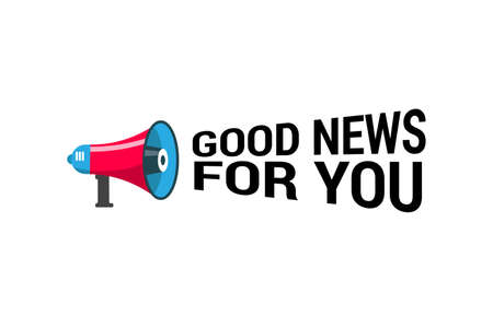 with megaphone and text your opinion matters.vector illustration in flat style design.Isolated on background.のイラスト素材