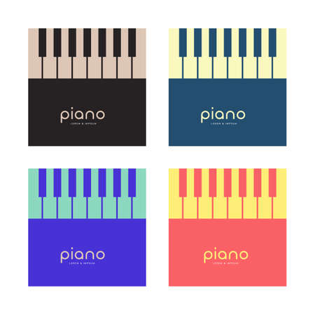 Piano Music Poster. Vector illustration.design for web UI, mobile upp, banner, posterのイラスト素材