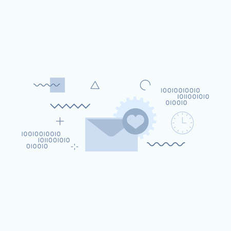 Envelope with heart banner concepts. Modern Envelope with heart vector illustration concept.Simple...