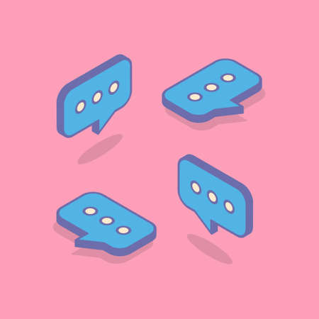 chat isometric icon .isometric vector illustration.