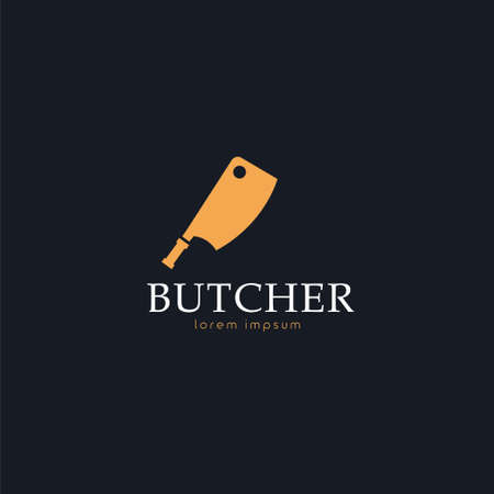 butcher logo concept. Designed for your web site design, logo, app, UI. minimalism vector illustration.のイラスト素材