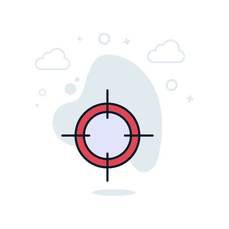 target icon . vector illustration.target color icon conceptのイラスト素材