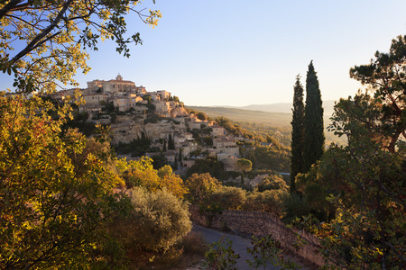Gordes at sunrise, Provence, Franceのeditorial素材