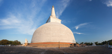 Panorama of Mahatupa or Ruwanweliseya big Dagoba in Anuradhapura, Sri Lanka, Asiaの写真素材