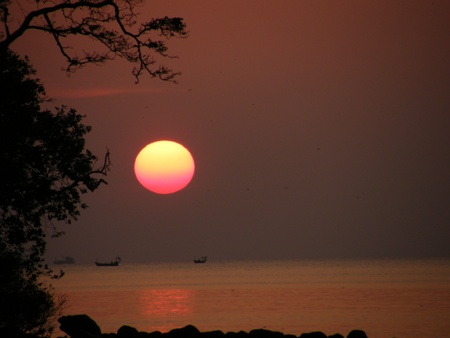 Sunset in Asiaの写真素材