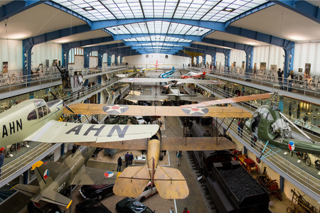 Prague, Czech Republic - September 21, 2013: Interior of National Technical Museum in Prague.のeditorial素材