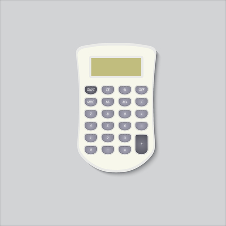 Calculator vector icon in bright colors performed in detail.のイラスト素材