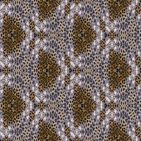 Kaleidoscope abstract background. Seamless pattern. Based on leopard fur.