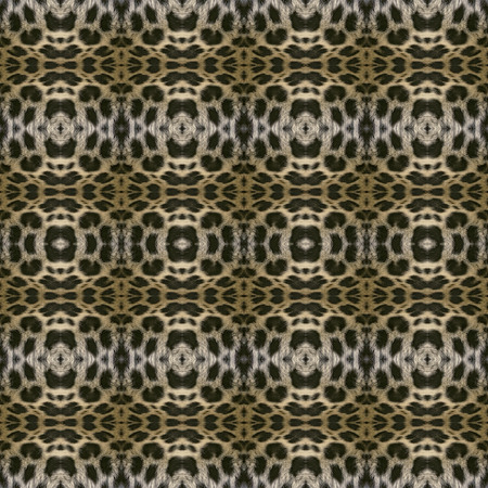 Kaleidoscope abstract background. Seamless pattern. Based on leopard fur.