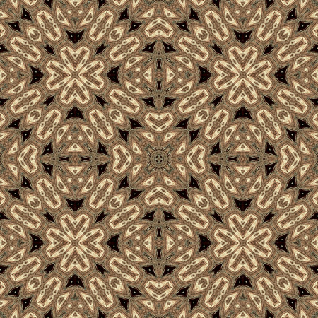 Kaleidoscope abstract background. Seamless pattern. Based on surface of old wooden beam.の写真素材