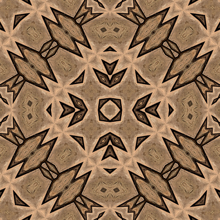Kaleidoscope abstract background. Seamless pattern. Based on surface of old wooden beam. Fantasy...