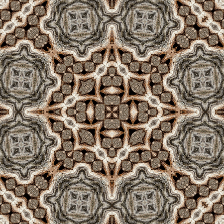Natural wooden seamless texture or pattern, fantasy shapes out of bark of a tree. Background or wallpaper.の写真素材
