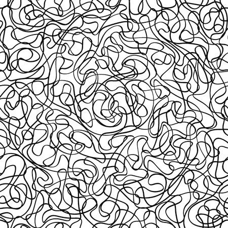 Simple seamless pattern with curly linesのイラスト素材