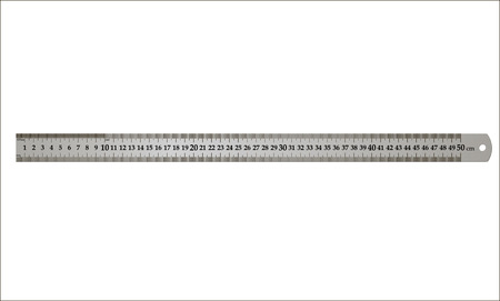 Metal ruler, isolated on white backgroundのイラスト素材