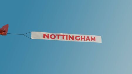 Plane flag banner for a UK location