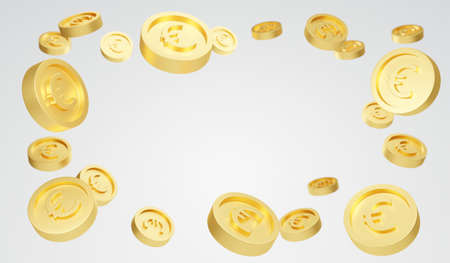 3d Rendering concept of Euro currency money finance. Euro explosion on white background. 3D Render....